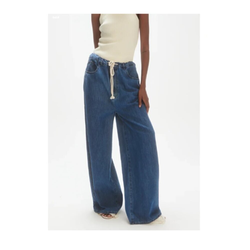 Les Coyotes de Paris Women’s 25 Super Oversized High-Waisted Wide-Leg Jeans EUC! - Picture 2 of 16